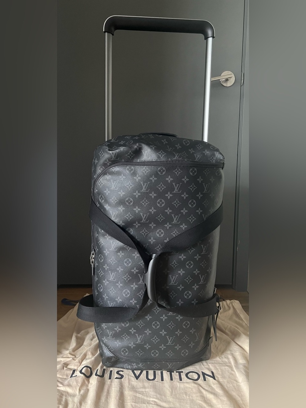 Louis Vuitton Gray Monogram Rolling Travel Bag